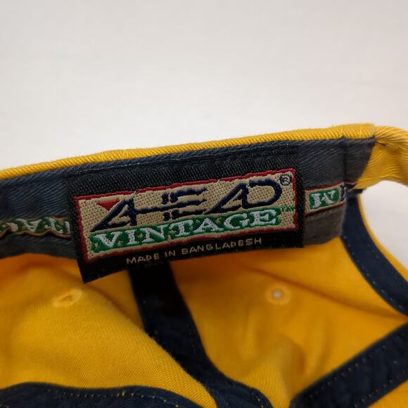 Maui Hawaii Slideback Hat Yellow One Size Vent Holes Ahead Vintage - Picture 9 of 9